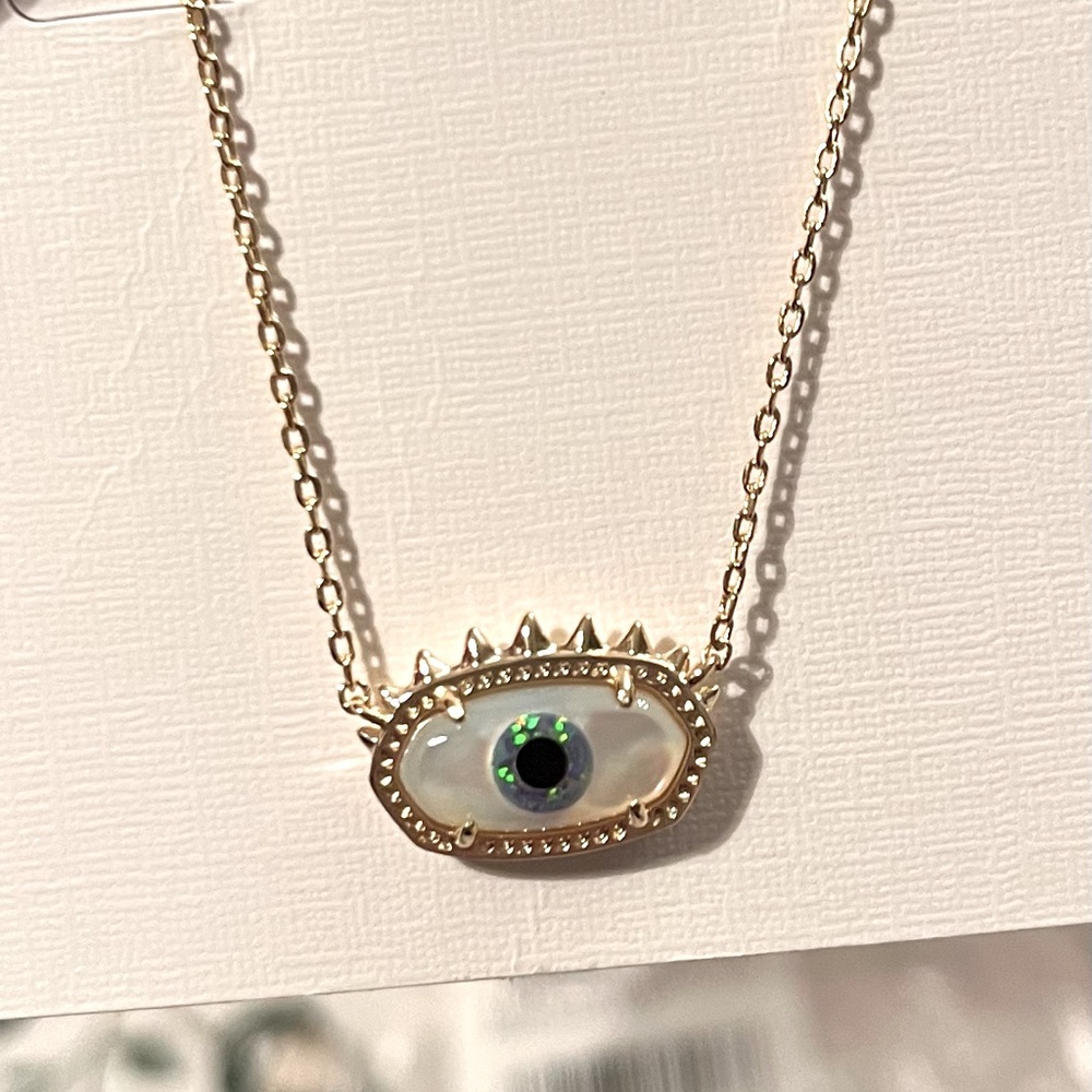 Kendra Scott Elisa Evil Eve Necklace Mother of Pearl
